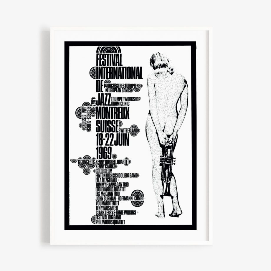 Poster Eric Wondergern, 1969 Montreux Jazz Festival 30x40cm