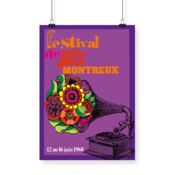 Poster Roger Bornand 1968 Montreux Jazz Festival