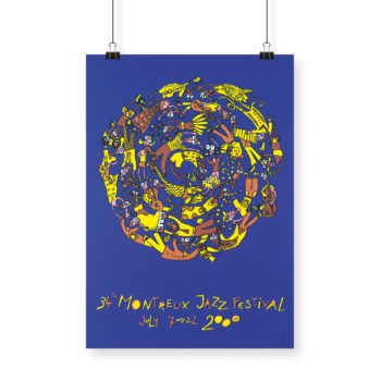 Poster Albin Christen 2000 Montreux Jazz Festival 70x100cm