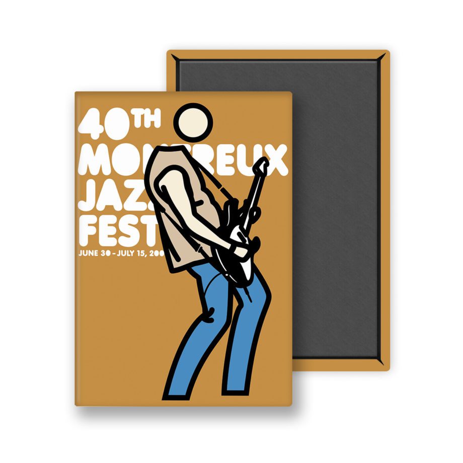 Aimant affiche Julian Opie 2006 Moutarde Montreux Jazz Music Festival