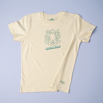 T-shirt Baby Rylsee Poulpe. Couleur butter avec impression verte.  Montreux Jazz Festival Music